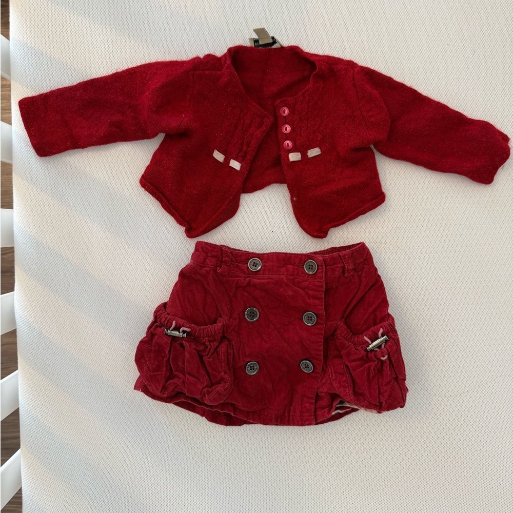 Burberry Red Knit Accessories